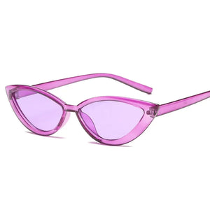 Women's Cat Eye Plastic Frame Retro Shades Trendy Sunglasses