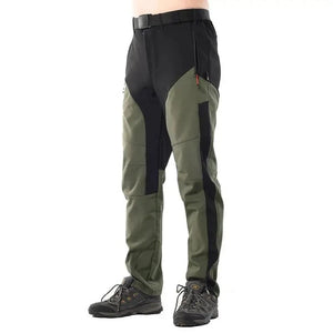 Men's Nylon Mid Waist Zipper Fly Closure Breathable Windproof Trouser