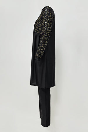 Women's Arabian Nylon Long Sleeve Printed Pattern Trendy Swimwear