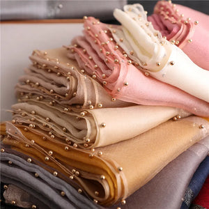 Women's Polyester Neck Wrap Solid Pattern Trendy Elegant Scarf