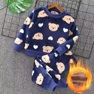 Kid's Cotton Long Sleeves Single Breasted Closure Plaid Clothes