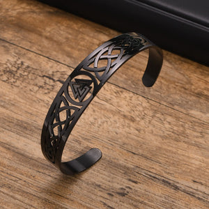 Men's Metal Stainless Steel Easy-Hook Clasp Trendy Round Bracelet