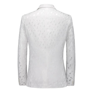 Men's Polyester Full Sleeve Single Breasted Luxury Wedding Blazer