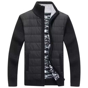 Men's Polyester Patchwork Closure Zipper Closure Casual Jacket