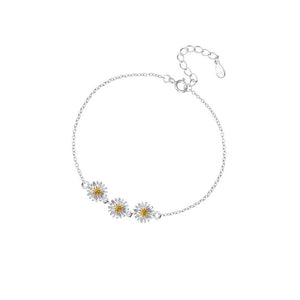 Women's 100% 925 Sterling Silver Classic Flower Pattern Bracelet