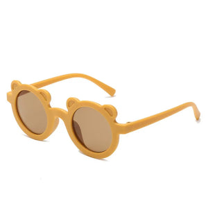 Kid's Polycarbonate Frame Round Shaped Trendy UV400 Sunglasses