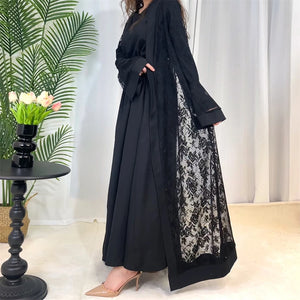 Women's Arabian Polyester Full Sleeve Printed Pattern Casual Abaya
