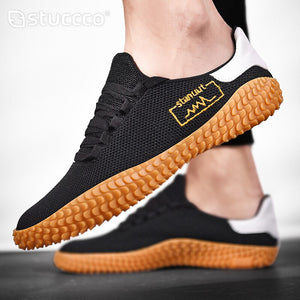 Men's Round Toe Mesh Breathable Lace Up Casual Wear Sneakers