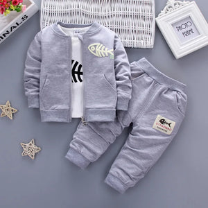 Kid's Boy Polyester Long Sleeves Zipper Closure Trendy Clothes