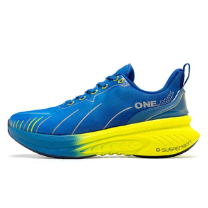 Men's Polyester Lace-Up Breathable Mixed Colors Running Shoes