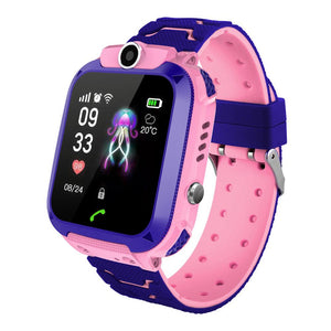 Kid's Silicone Back Light Shock Resistant Buckle Smart Watch