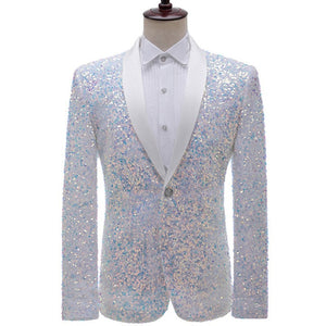 Men's Polyester Full Sleeve Single Button Closure Wedding Blazer
