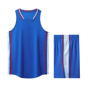 Men's Polyester V-Neck Sleeveless Printed Pattern Sportswear Set