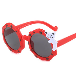 Kid's Polycarbonate Frame UV Protection Round Shaped Sunglasses