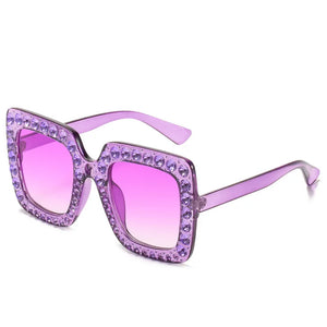 Kid's Plastic Frame Retro Square Shaped Trendy UV400 Sunglasses