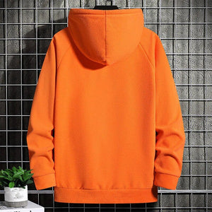 Men's Polyester Full Sleeve Solid Casual Windproof Hooded Sweater