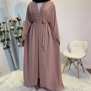 Women's Arabian Polyester Full Sleeve Embroidered Pattern Abaya