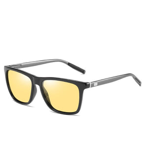 Men's Aluminum Magnesium Polarized Square Shaped Sunglasses