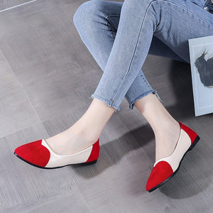 Women's Microfiber Pointed Toe Slip-On Closure Casual Wear Shoes
