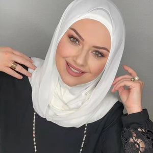 Women's Arabian Modal Headwear Solid Pattern Casual Hijabs