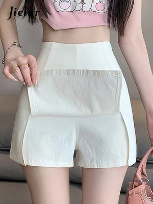 Women's Polyester High Waisted Plain Pattern Casual Wear Skirt