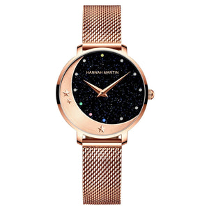 Women's Alloy Folding Clasp Round Shaped Luxury Quartz Watch