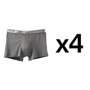 Men's Polyester Breathable Solid Pattern Underpants Boxer Shorts