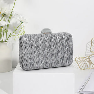 Women's Polyester Hasp Closure Sequined Pattern Vintage Clutch