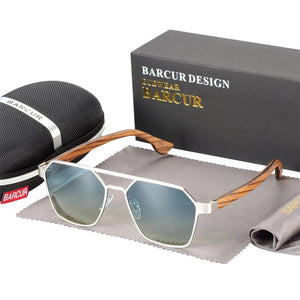 Men's Wooden Frame TAC Lens UV400 Protection Trendy Sunglasses