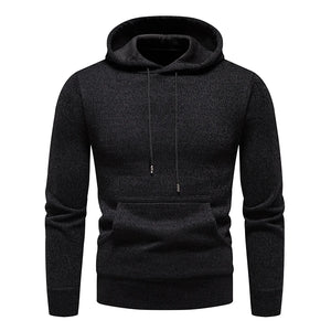 Men's Acrylic Full Sleeves Pullover Closure Hooded Casual Sweater