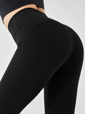Women's Nylon High Waist Ankle Length Sport Wear Yoga Trouser