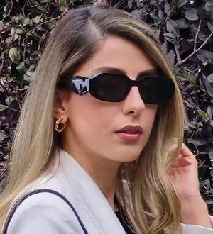 Women's Polycarbonate Frame Lens Square Shaped Trendy Sunglasses