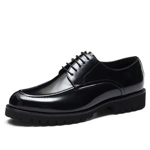 Men's Genuine Leather Round Toe Lace-up Closure Formal Shoes