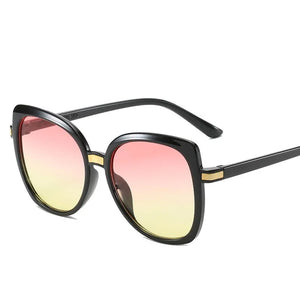 Women's Cat Eye Polycarbonate Frame Vintage Trendy Sunglasses