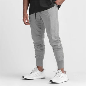 Men's Polyester Quick Dry Drawstring Closure Sports Wear Trousers