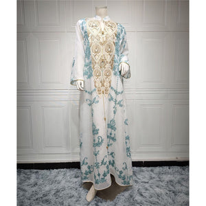 Women's Arabian Polyester Full Sleeves Trendy Wedding Dress