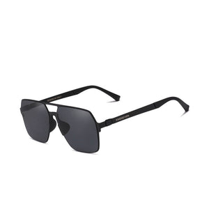 Men's Aluminum Magnesium Frame Square Shaped Polarized Sunglasses