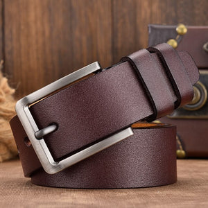 Men's PU Pin Buckle Closure Solid Pattern Luxury Vintage Belts