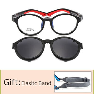 Kid's TR-90 Frame Round Shape Polarized Flexible Sunglasses