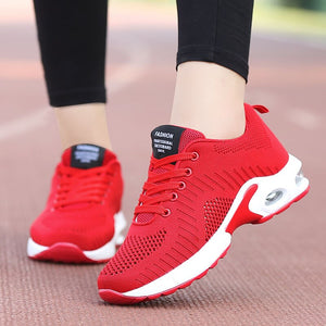 Women's Cotton Lace-Up Patchwork Pattern Walking Running Shoes