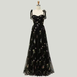 Women's Polyester Sweetheart-Neck Sleeveless Floral Pattern Dress