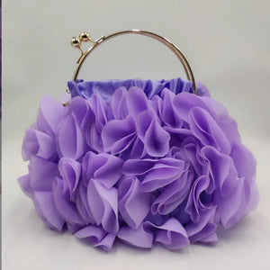 Women's Metallic Hasp Closure Luxury Floral Pattern Handbags