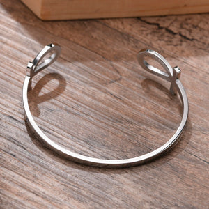 Men's Metal Stainless Steel Ethnic Round Shaped Cuff Bracelet