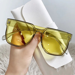 Kid's Stainless Steel Frame Square Shaped UV400 Trendy Sunglasses