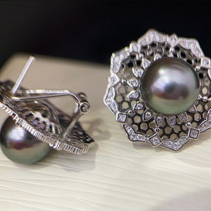 Women's 100% 925 Sterling Silver Natural Pearl Stud Earrings