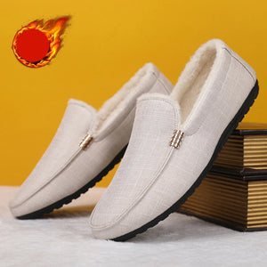 Men's Corduroy Round Toe Slip-On Closure Casual Wear Loafers