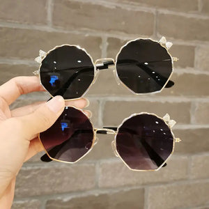 Kid's Alloy Frame Acrylic Lens Anti-UV Round Shaped Sunglasses