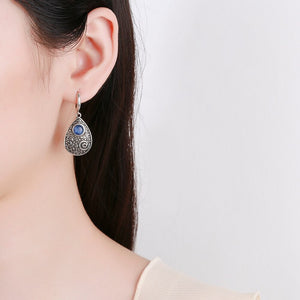 Women's Tibetan Silver Semi-Precious Stone Geometric Earrings