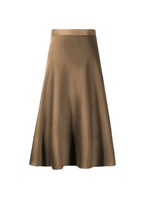 Women's Polyester Low Waist Solid Pattern Casual Wear Skirts