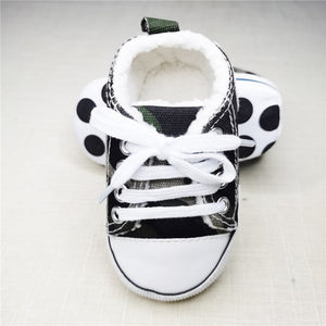 Baby's Canvas Round Toe Lace-up Closure Casual Wear Shoes